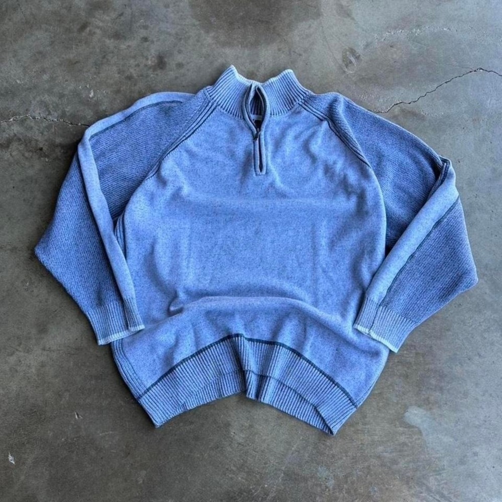 Vintage Y2K bke quarter zip pull over sweater size xl